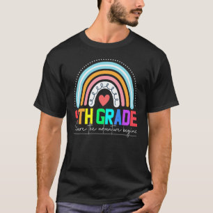 4th Grade Rainbow Leopard Teacher Team Fourth Grad T-Shirt