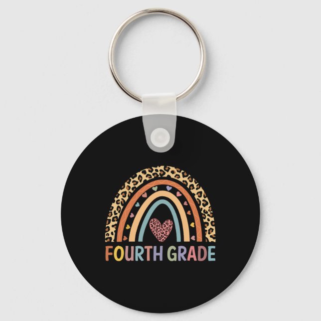 4th Grade Rainbow Teacher Team Fourth Grade Squad  Key Ring (Front)