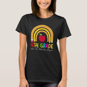 4th Grade Rainbow Teacher Team Second Grade Squad T-Shirt