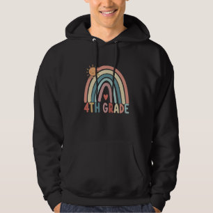 4th Grade Rainbow Team Fourth Grade Teacher Boho R Hoodie