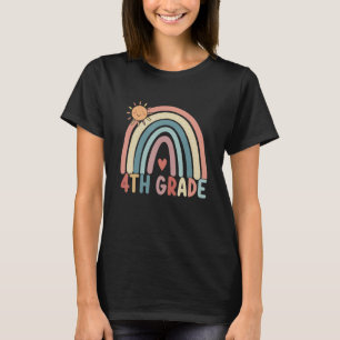 4th Grade Rainbow Team Fourth Grade Teacher Boho R T-Shirt