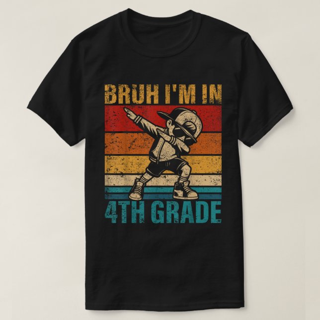 4th Grade Ready  Cute Back to School Character Tee (Design Front)