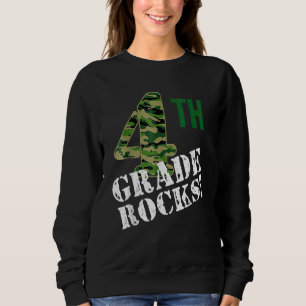 4th Grade Rocks Camo Fourth Grader Back To School  Sweatshirt