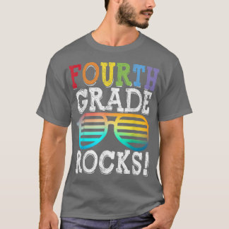 4th Grade Rocks Fourth Grade Squad Back To School  T-Shirt