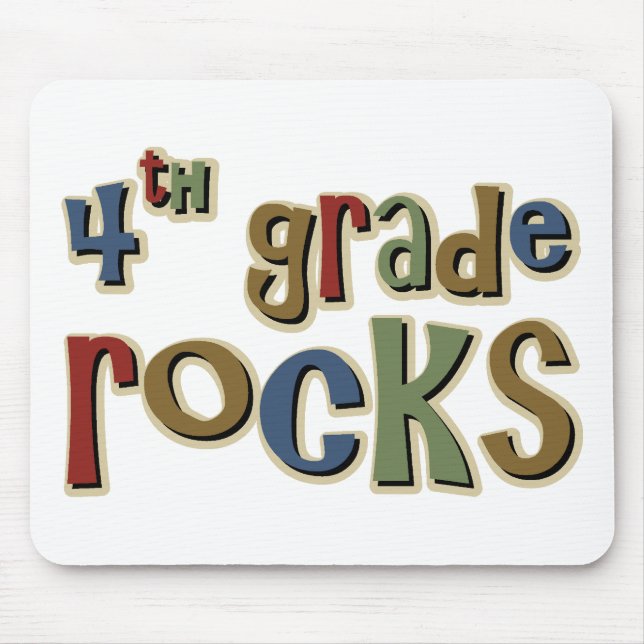 4th Grade Rocks Fourth Mouse Pad (Front)