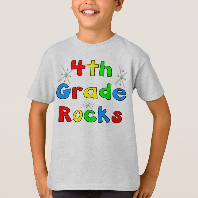 4th Grade Rocks T-Shirt (Front)