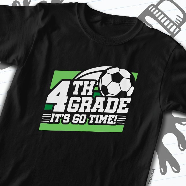4th Grade Soccer Football First Day Back To School T-Shirt (Creator Uploaded)