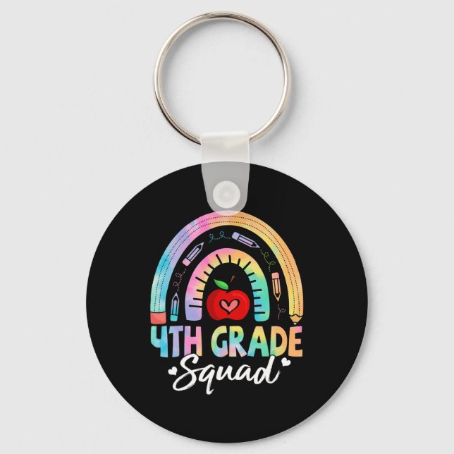 4th Grade Squad Back To School Fourth Grade Teache Key Ring (Front)