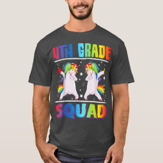 4th Grade Squad Dabbing Unicorn Back to School Bac T-Shirt