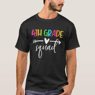 4Th Grade Squad Fourth Teacher Student Team Back T T-Shirt