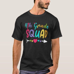 4th Grade Squad Fourth Teacher Student Team Back T T-Shirt