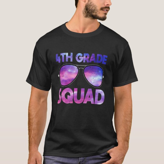 4th Grade Squad Fourth Teacher Student Team Back T T-Shirt (Front)