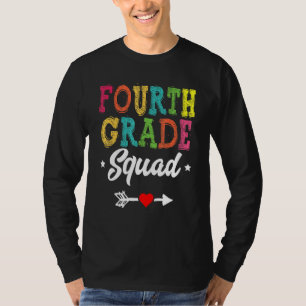 4th Grade Squad Fourth Teacher Student Team Back T T-Shirt