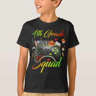 4th Grade Squad Gamer Back To School First Day Boy T-Shirt