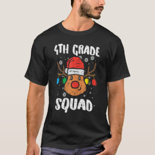 4th Grade Squad Reindeer   Teacher Christmas   T-Shirt