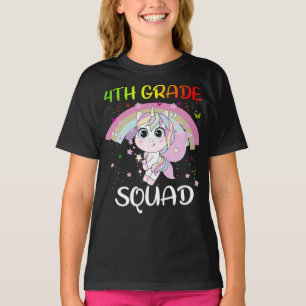 4th Grade Squad Third Teacher Student Team Unicorn T-Shirt