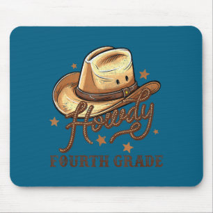 4th Grade Teacher Rodeo Country Western Howdy Four Mouse Pad