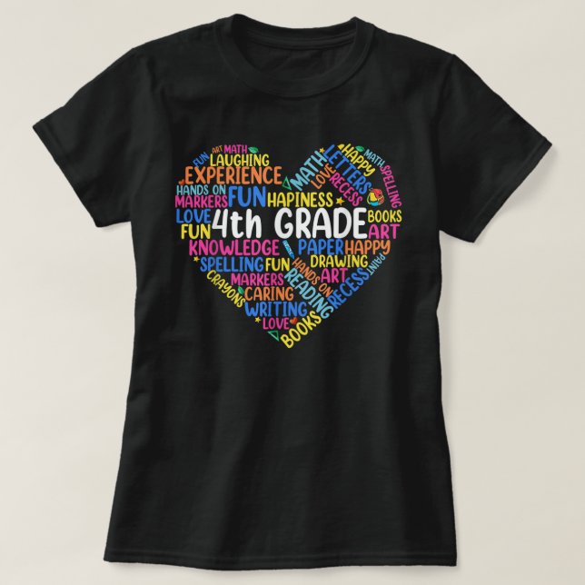 4th Grade Teacher Student Squad Shirts, Back To Sc T-Shirt (Design Front)