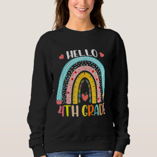 4th Grade Teachers Kids Back To School Pencil Rain Sweatshirt