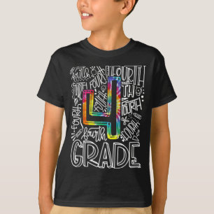 4th Grade Typography Team Fourth Grade Back To Sch T-Shirt