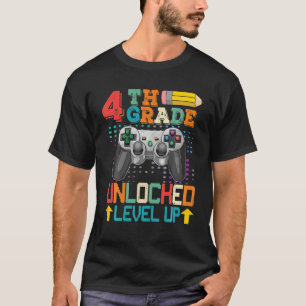 4Th Grade Unlocked Level Up First Day Of School T-Shirt