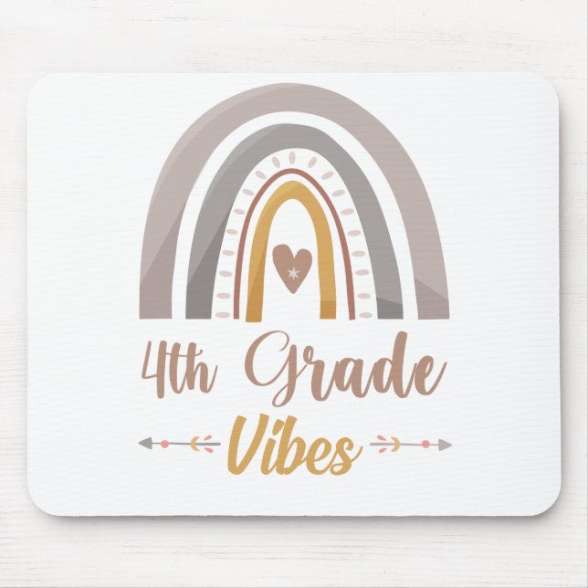 4th Grade Vibes Fourth Grade Back to School Mouse Pad (Front)