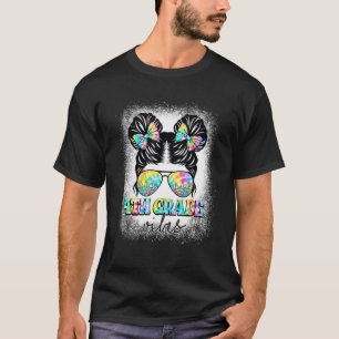 4th Grade Vibes Messy Hair Bun Girl Back To School T-Shirt