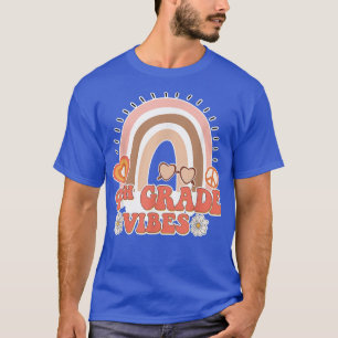 4th Grade Vibes Retro 70s Rainbow Back To School S T-Shirt