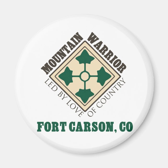 4th ID Mountain Warrior Fort Carson Magnet (Front)