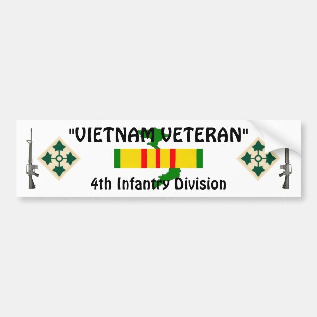 4th Inf Division bumper sticker (Front)