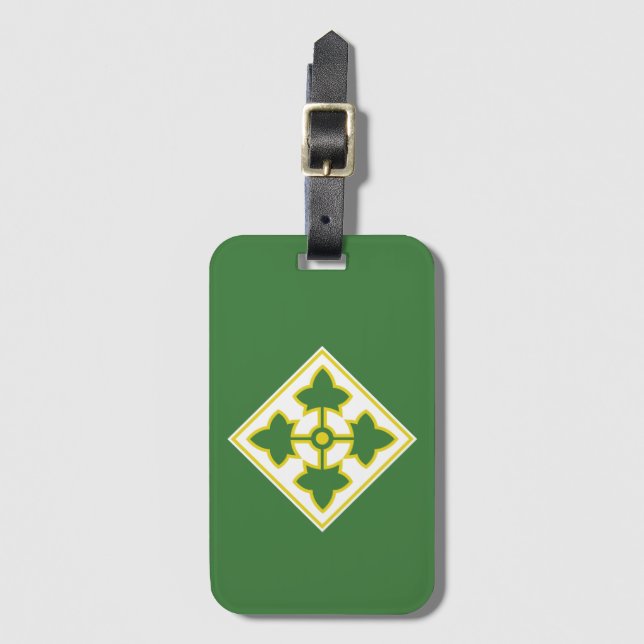4th Infantry Division Badge Luggage Tag (Front Vertical)