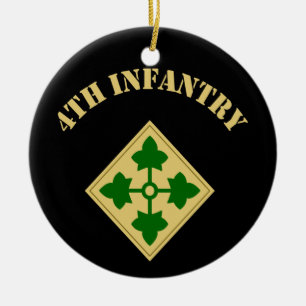 4th Infantry Division Ceramic Tree Decoration