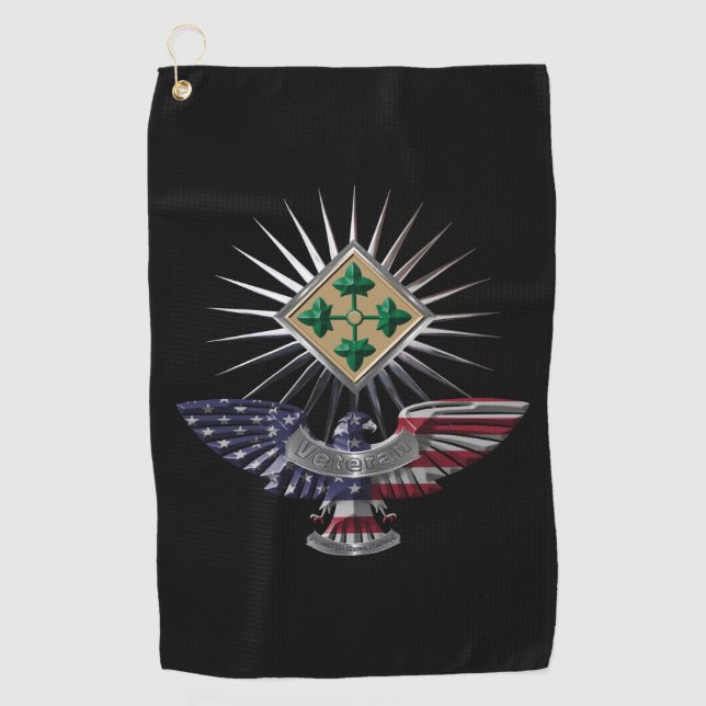 4th Infantry Division  Golf Towel (Front)