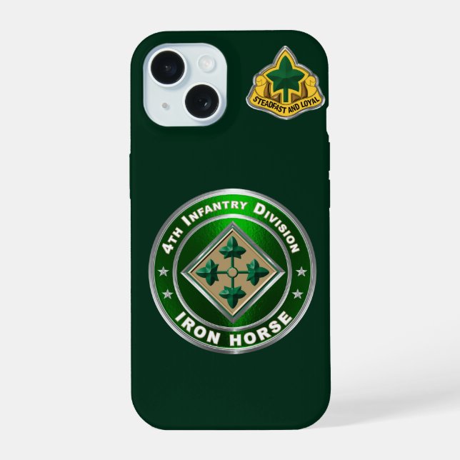 4th Infantry Division  iPhone 15 Case (Back)