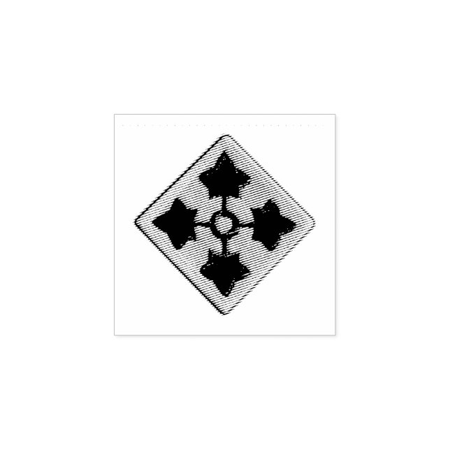 4th Infantry Division Ivy Division Veterans Vets Rubber Stamp (Imprint)