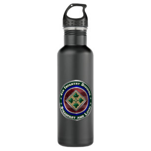 4th Infantry Division Keepsake Watch 710 Ml Water Bottle