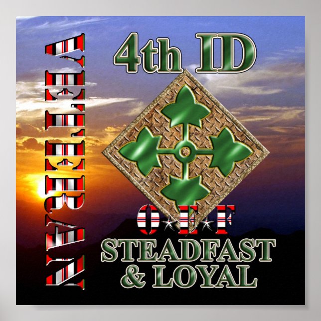 4th Infantry Division OEF Veteran Poster (Front)