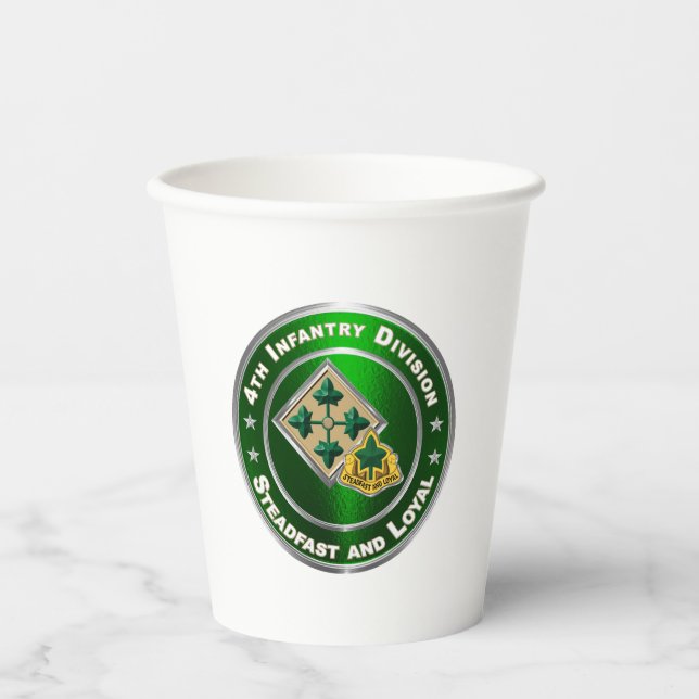 4th Infantry Division  Paper Cups (Front)