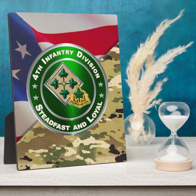 4th Infantry Division  Plaque (Side)
