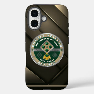4th Infantry Division Retired Veteran iPhone 16 Case
