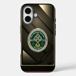 4th Infantry Division Retired Veteran iPhone 16 Case