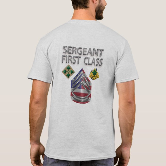 4th Infantry Division Sergeant First Class T-Shirt (Back)