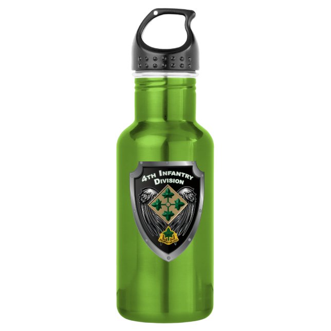 4th Infantry Division “Steadfast and Loyal” Gift 532 Ml Water Bottle (Front)