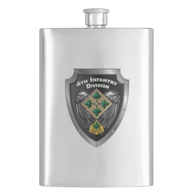 4th Infantry Division “Steadfast and Loyal” Hip Flask (Front)