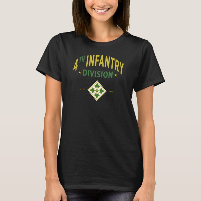 4th Infantry Division - United States Military T-Shirt (Front)