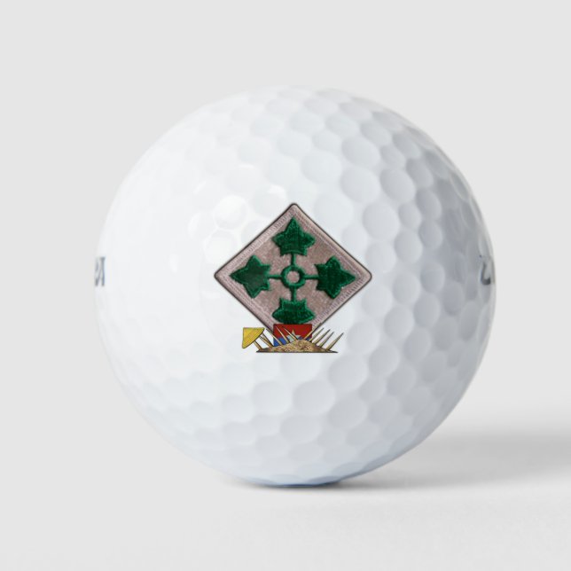 4th infantry division vietnam nam veterans vets golf balls (Front)