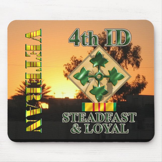 4th Infantry Division Vietnam Veteran Mouse Pad (Front)