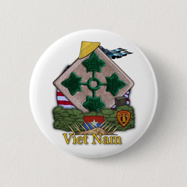 4th infantry division vietnam war vets Button (Front)