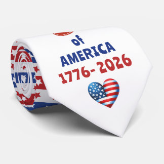 4th July 250 years of America SEMIQUINCENTENNIAL Tie