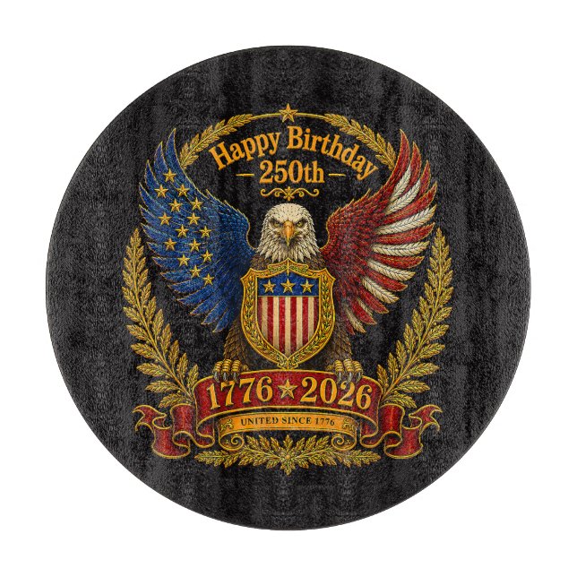 4th July 250th Independence Day 250 Years Cutting Board (Front)